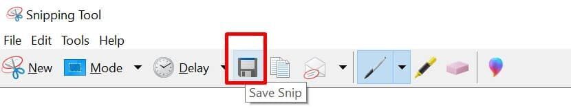 Save Snaipping Tool