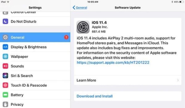 Update Your iPad IOS