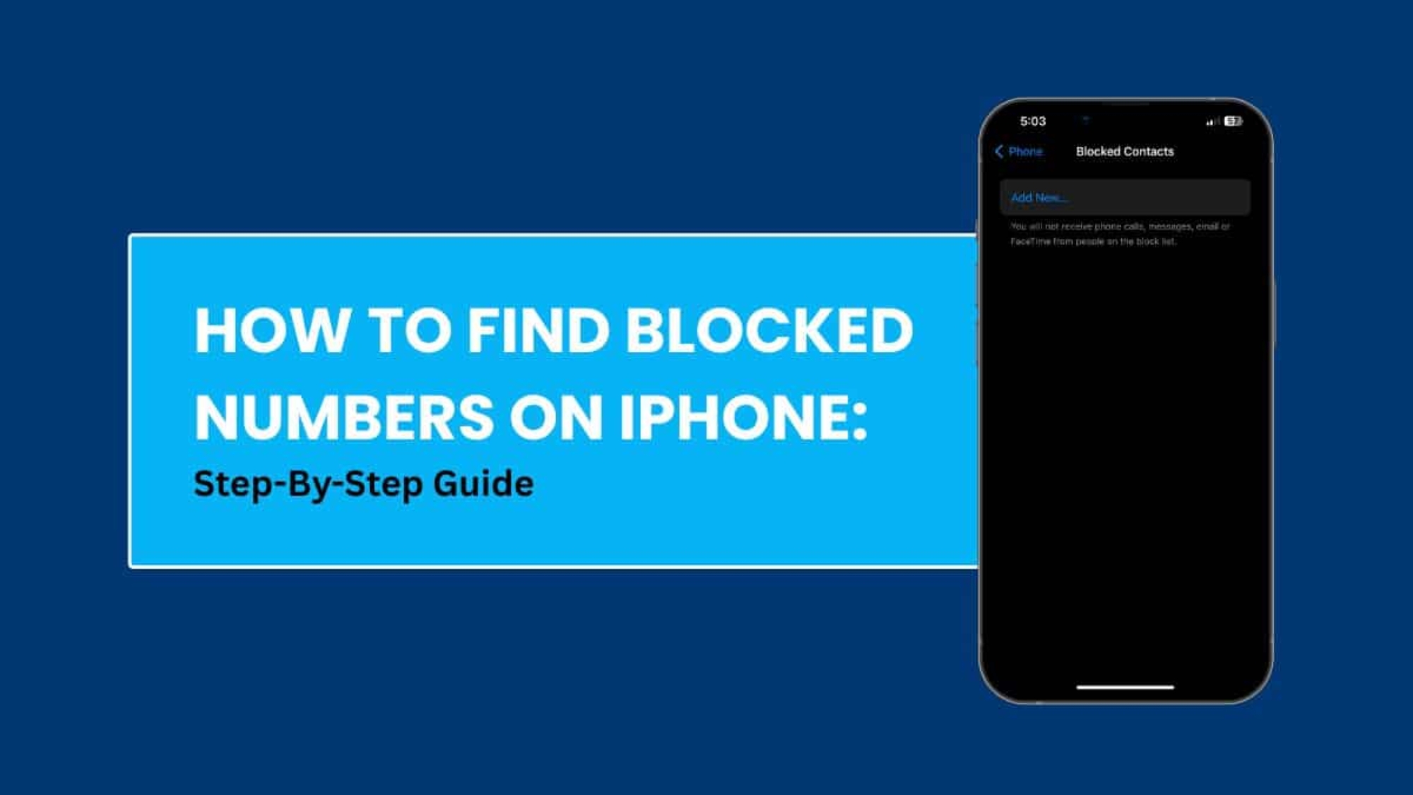 How to find blocked numbers on iPhone